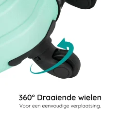 Blocktravel Koffers & Trolleys<Kofferset S ABS 39L met TSA-slot en 360° wielen Mintgroen