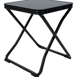 Bo-camp Campingstoelen<Krukje + oplegblad Inklapbaar Zwart