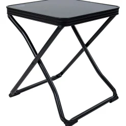Bo-camp Campingstoelen<Krukje + oplegblad Inklapbaar Zwart