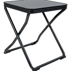Bo-camp Campingstoelen<Krukje + oplegblad Inklapbaar Zwart