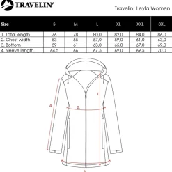 Travelin' Zomerjassen|Waterdichte Jassen<Leyla Dames - Hardshell Jas - Waterdicht Marineblauw