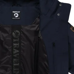 Travelin' Zomerjassen|Waterdichte Jassen<Leyla Dames - Hardshell Jas - Waterdicht Marineblauw