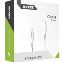 Accezz Stekkers & Kabels>Lightning naar USB-C kabel 1 meter