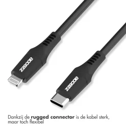 Accezz Stekkers & Kabels>Lightning naar USB-C kabel 1 meter