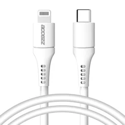 Accezz Stekkers & Kabels<Lightning naar USB-C kabel 1 meter Wit