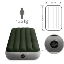 Intex Luchtbedden<Luchtbed - - 1P - 99x191 cm + pomp