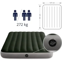 Intex Luchtbedden<Luchtbed - - 2P - 137x191 cm + Pomp