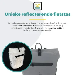 Voltano Fietstassen<Luxe E‑bike Fietstas 28 L Lichtgrijs