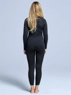 Poederbaas Thermo Ondergoed|Thermobroeken<Merino - Dames - Thermolegging Zwart