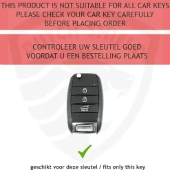 Dutch Shield Autosleutelhoesjes>Metalen Sleutelhoesje voor Kia grijs B3