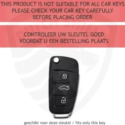 Dutch Shield Autosleutelhoesjes>Metalen Sleutelhoesje voor Audi grijs C3
