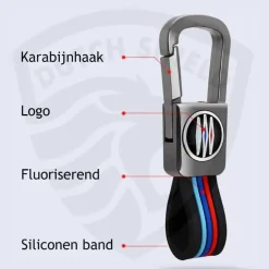Dutch Shield Autosleutelhoesjes>Metalen Sleutelhoesje voor Kia grijs A3A