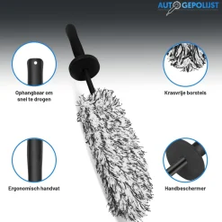 Auto Gepolijst Auto Wassen<Microvezel Velgenborstel - 2 Afneembare Borstels