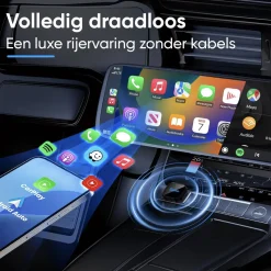 CarMe Draadloze Ontvangers<Mini 2-in-1 CarPlay & Android Auto Dongle V3