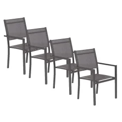 Garden Impressions Campingstoelen>Moon 4st grijze Tuinstoel