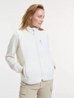 Human Nature Vesten|Fleeces<Nadur - Fleecebodywarmer dames Gebroken wit