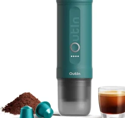Outin Koffie & Thee|Keukenapparaten<Nano - Draagbare Espresso Machine Blauw