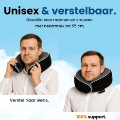 PurelyGoods Reiskussens<Nekkussen - Reiskussen Set - Zwart