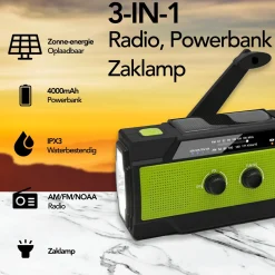 Brixy Audio|Noodradio'S>Noodradio - Zonnepaneel - Opwindbaar