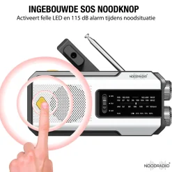 Noodradio Audio|Noodradio'S>Solar Powerbank Opwindbaar