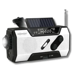 Noodradio Audio|Noodradio'S<® Solar Opwindbaar Met Batterijen Wit