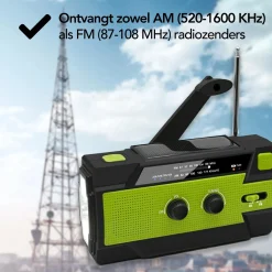 Brixy Audio<Noodradio - Zonnepaneel - Opwindbaar