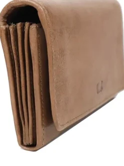 DAMES Bear Design Portemonnees>Noor - Leren portemonnee - Overslag - Dames