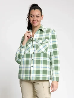 Human Nature Blouses<Olevana - Overshirt dames Licht Groen