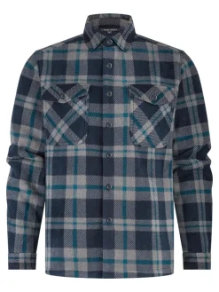 Human Nature Overhemden Met Lange Mouw<Olev - Gevoerd overshirt heren Navy