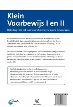 ANWB Watersportboeken|Vaargidsen<Online Examentraining Klein Vaarbewijs 1+2
