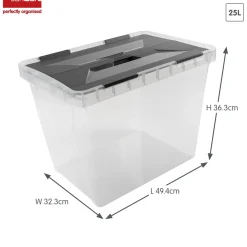 Sunware Opbergmanden En- Kratten>Onyx opbergbox transparant 25L- 3 delig