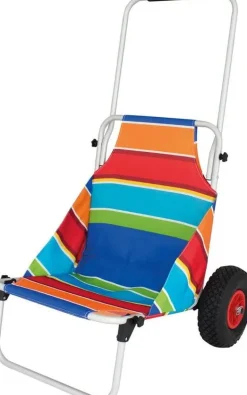 Eurotrail Bolderkarren|Bolderkarren>Opvouwbare Lichtgewicht Beach Trailer Stripes