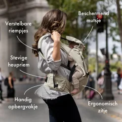 Deryan Draagzakken<Pack Luxe draagzak + Opbergvakjes - Ergonomisch