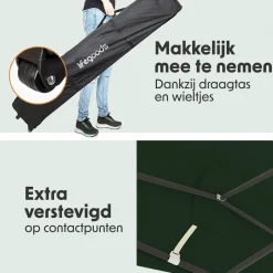 Lifegoods Partytenten>Partytent – 3x3 m – Easy-Up – Antraciet