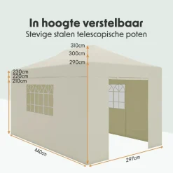 Lifegoods Partytenten>Partytent met Zijwanden – 3x4.5 m –