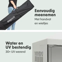 Lifegoods Partytenten>Partytent met Zijwanden – 3x3 m – Donkergroen