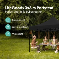 Lifegoods Partytenten<Partytent – 3x3 m – Easy-Up – Antraciet
