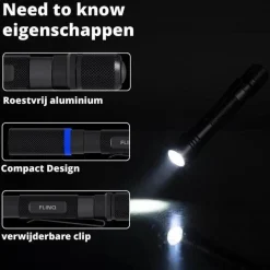 Flinq Zaklampen|Zaklampen<Pen zaklamp premium 2-pack