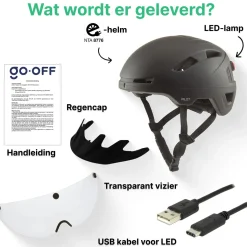 Go-off Fietshelmen Voor Volwassenen<PILOT fietshelm met regencap Fluor Geel