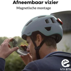 Go-off Fietshelmen Voor Volwassenen<PILOT fietshelm met regencap Donker Grijs