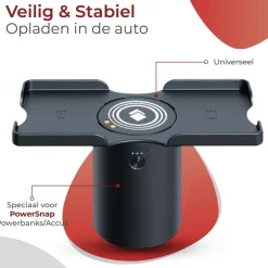 Caliber Telefoon & Tablethouders>PowerSnap Draadloze Qi Telefoonhouder 12V