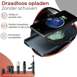 Caliber Telefoon & Tablethouders>PowerSnap Draadloze Qi Telefoonhouder 12V