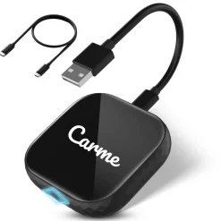 CarMe Draadloze Ontvangers<Premium 2-in-1 CarPlay & Android Auto Dongle