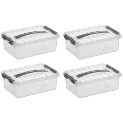 Sunware Opbergmanden En- Kratten<Q-line - Opbergbox - 4L - 4-delig
