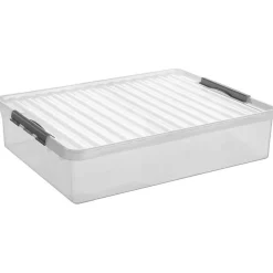 Sunware Opbergmanden En- Kratten<Q-line - Opbergbox - 60L transparant/grijs