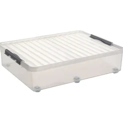 Sunware Opbergmanden En- Kratten<Q-line - Rollerbox - 60L transparant/grijs