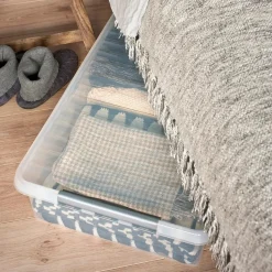 Sunware Opbergmanden En- Kratten<Q-line - Rollerbox - 60L transparant/grijs