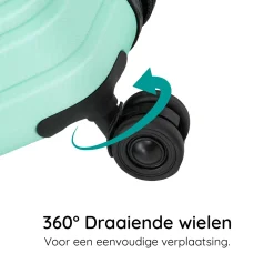 Blocktravel Koffers & Trolleys<Reiskoffer L ABS 95L met TSA-slot en 360° wielen Mintgroen