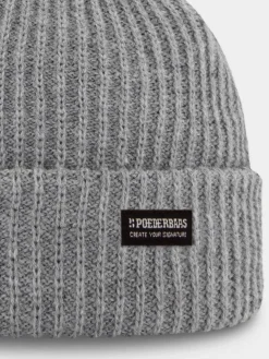 Poederbaas Mutsen|Mutsen<Royal Rib Beanie - Muts Grijs