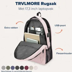 Trvlmore Wandelrugzakken|Rugzakken & Tassen>Rugtas – 36L – 17,3Inch